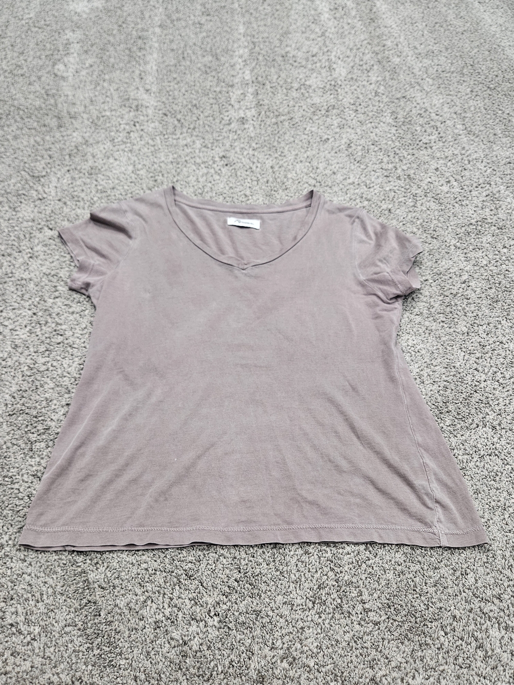 Everyday V-Neck Short Sleeve Tee in Dusty Mauve